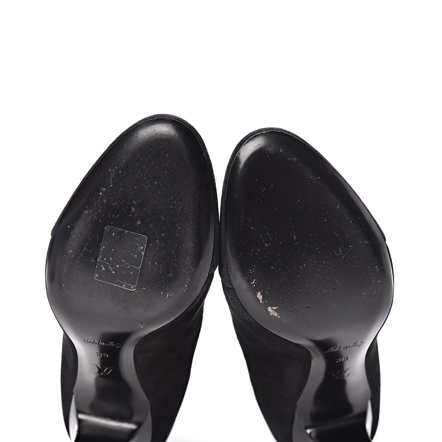 Louis Vuitton Suede Monogram Uniformes Cap Toe Chelsea 75mm Ankle Boots 39 Black 11 of 12