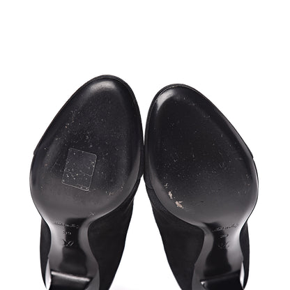 Louis Vuitton Suede Monogram Uniformes Cap Toe Chelsea 75mm Ankle Boots 39 Black 11 of 12