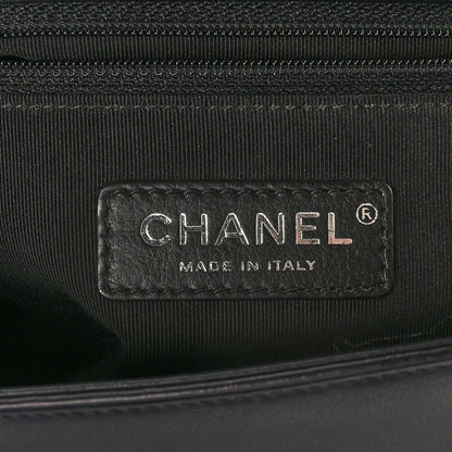 Chanel Lambskin Chevron Quilted New Medium Boy Flap Black 6 of 10