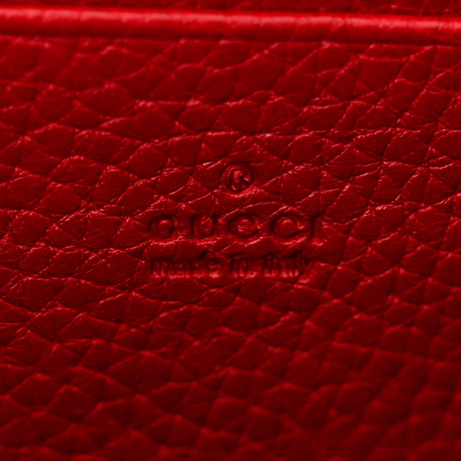 Gucci Calfskin GG Marmont Chain Wallet Vulcanic Red 7 of 11
