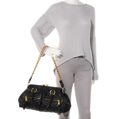 Marc Jacobs Quilted Calfskin East West Stam Black 2 of 9