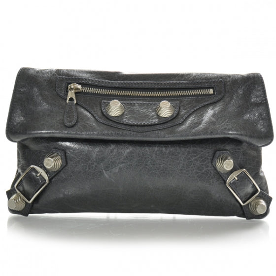 Balenciaga Agneau Giant Envelope Clutch Anthracite GSH 1 of 7