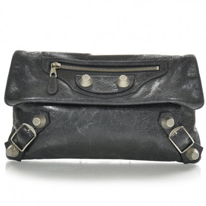 Balenciaga Agneau Giant Envelope Clutch Anthracite GSH 1 of 7