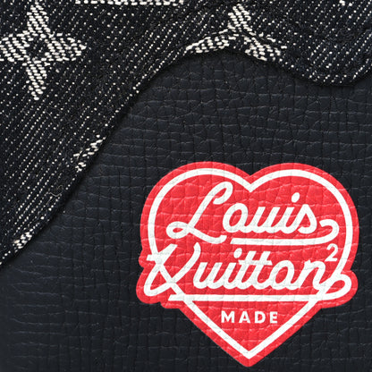 Louis Vuitton X NIGO Taurillon Monogram Denim Drip Pocket Organizer Black 7 of 8
