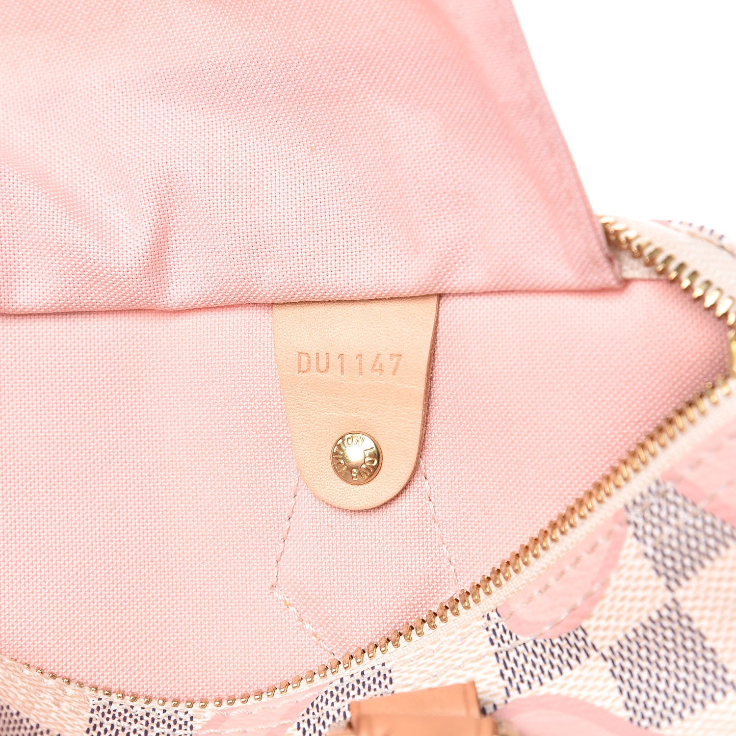 Louis Vuitton Damier Azur Tahitienne Speedy Bandouliere 30 Rose Ballerine 6 of 12