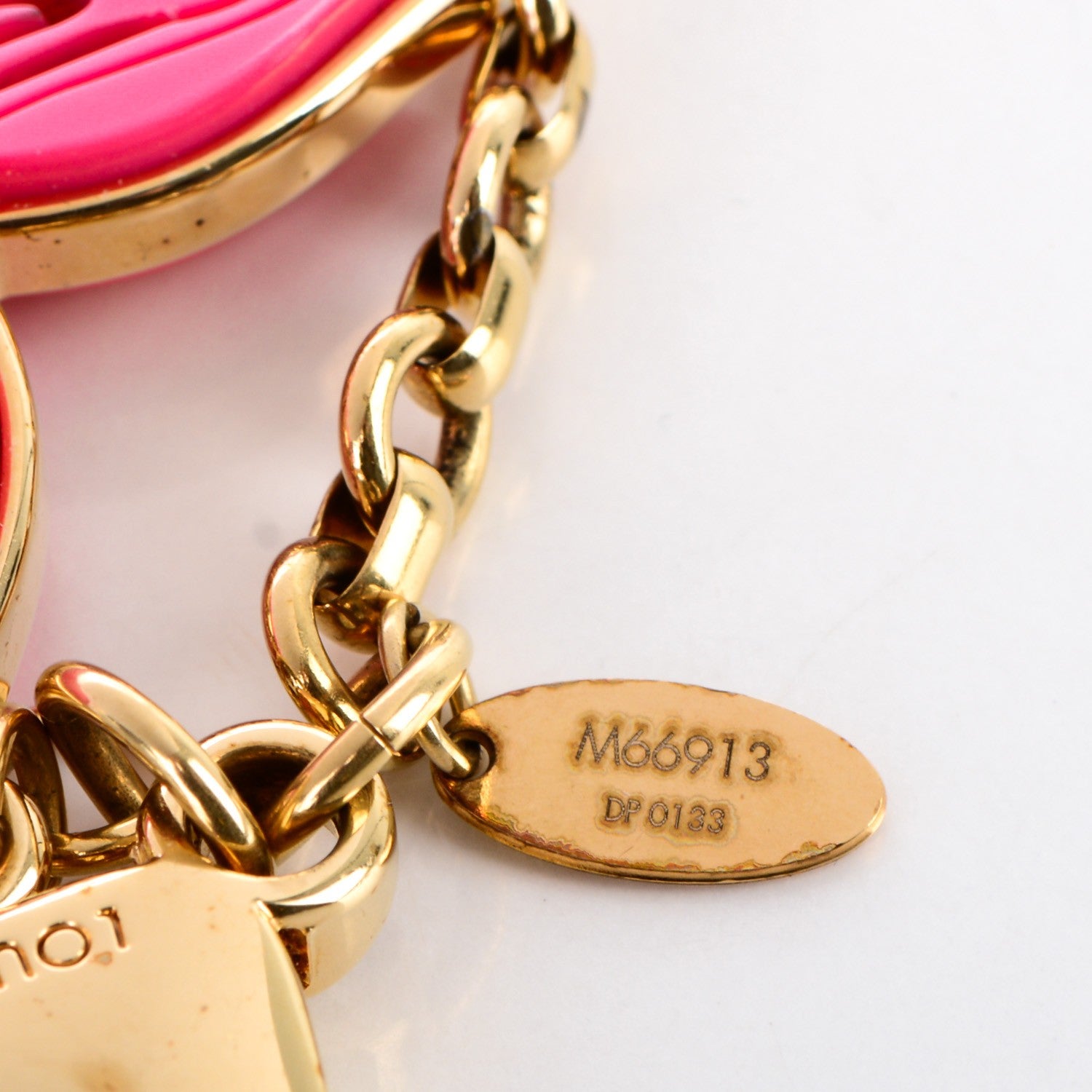 Louis Vuitton Resin Naif Bag Charm Pink 4 of 5