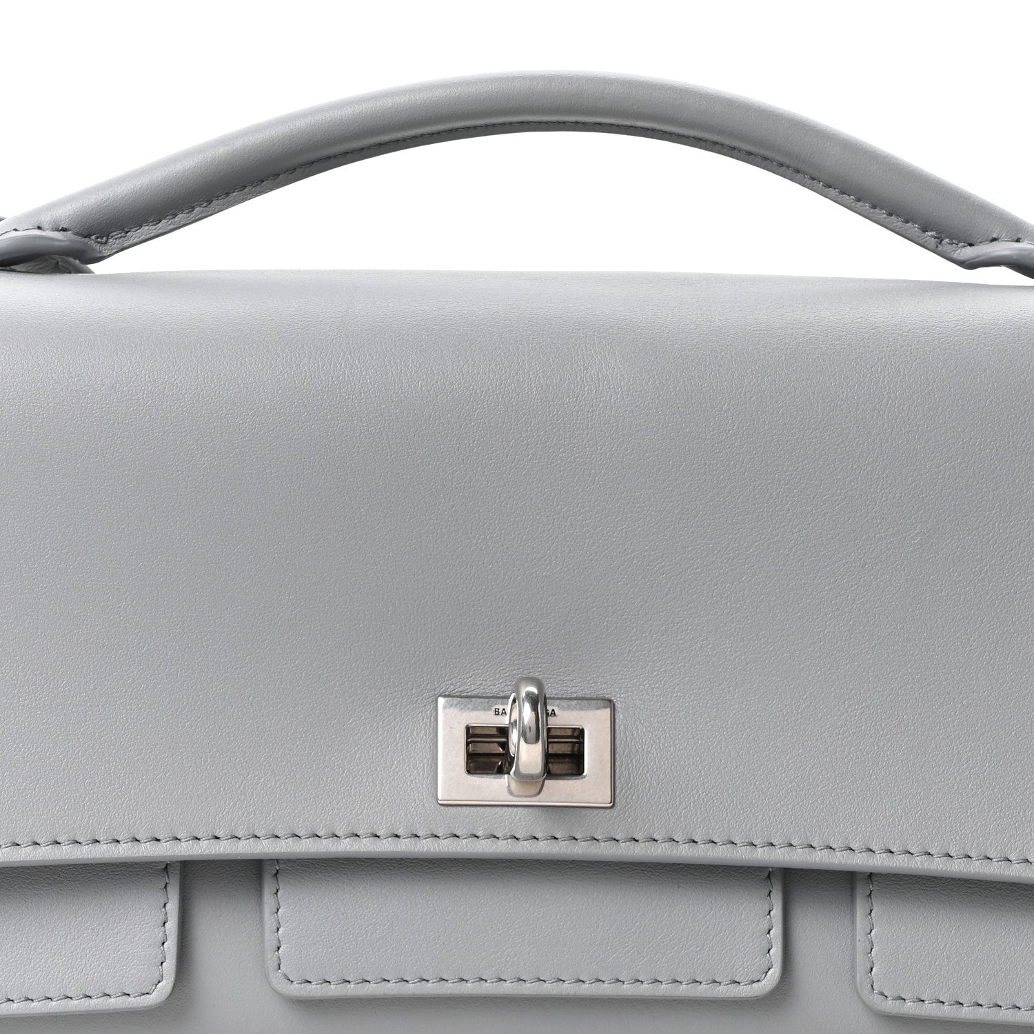 Balenciaga Smooth Calfskin Small Bel Air Clutch On Strap Cloud Grey 7 of 9