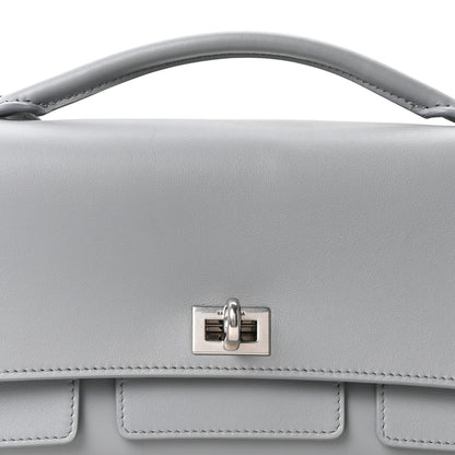 Balenciaga Smooth Calfskin Small Bel Air Clutch On Strap Cloud Grey 7 of 9
