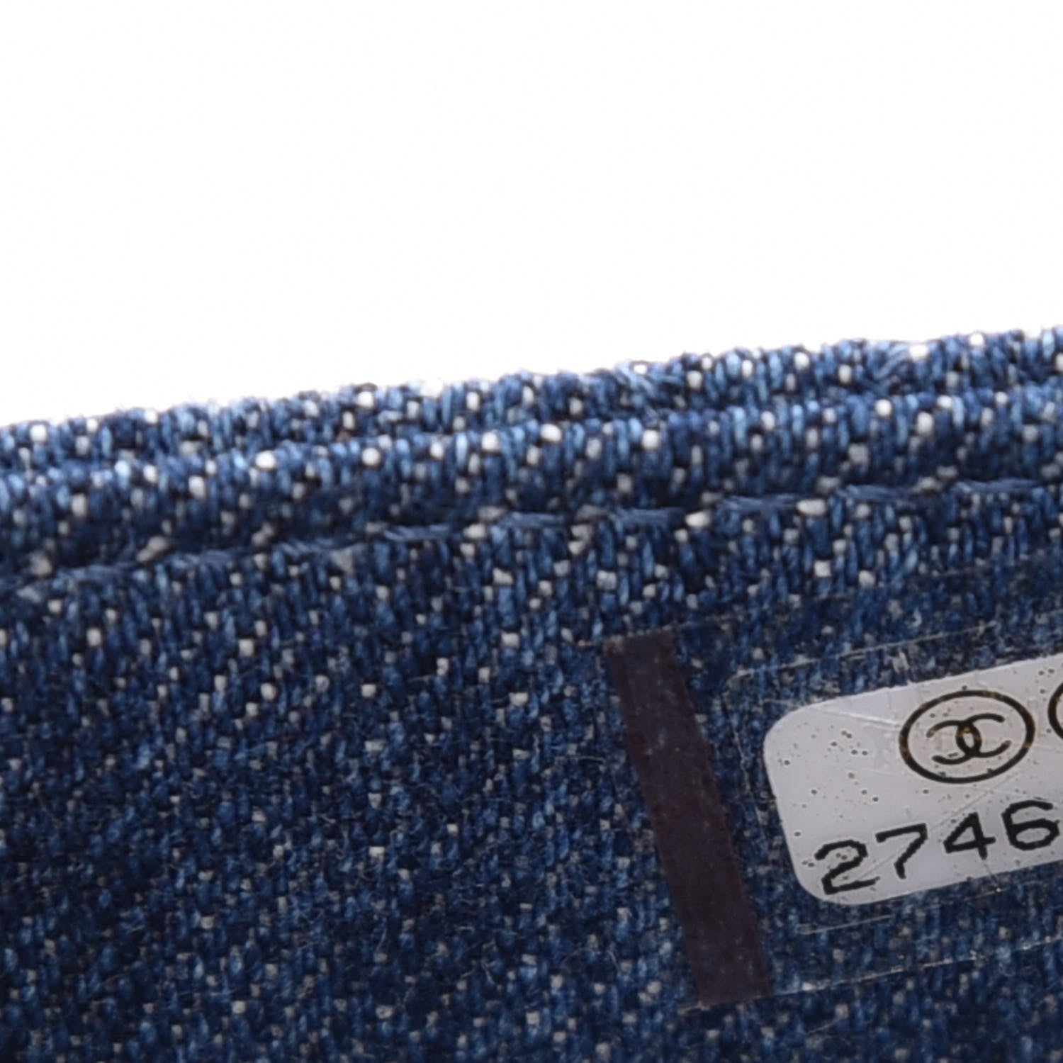 Chanel Denim Camelia Charms Card Holder Blue 8 of 9