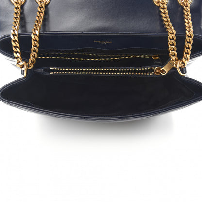 Saint Laurent Calfskin Y Quilted Monogram Medium Loulou Chain Satchel Medium Blue 5 of 11