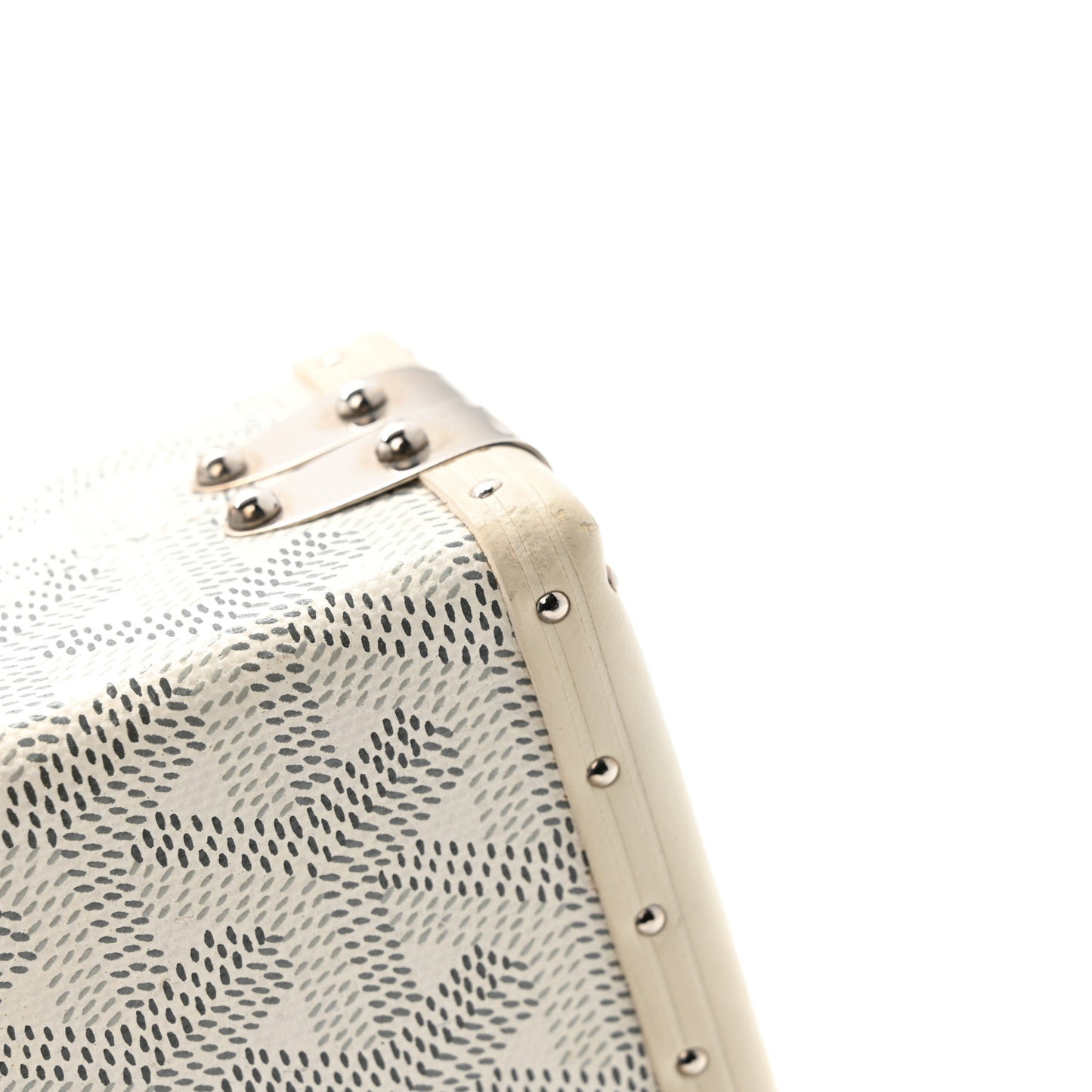 Goyardine Minaudiere Trunk Bag White