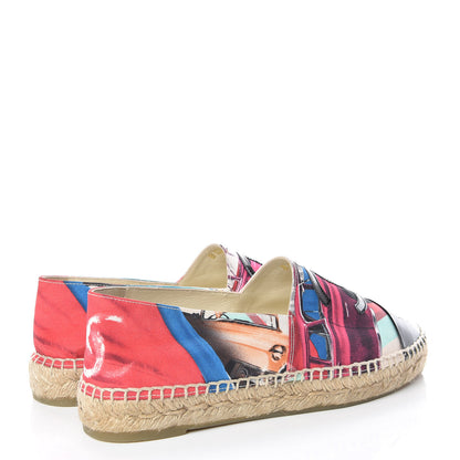 Chanel Patent Fabric CC Espadrilles 39 Multicolor Black 4 of 12