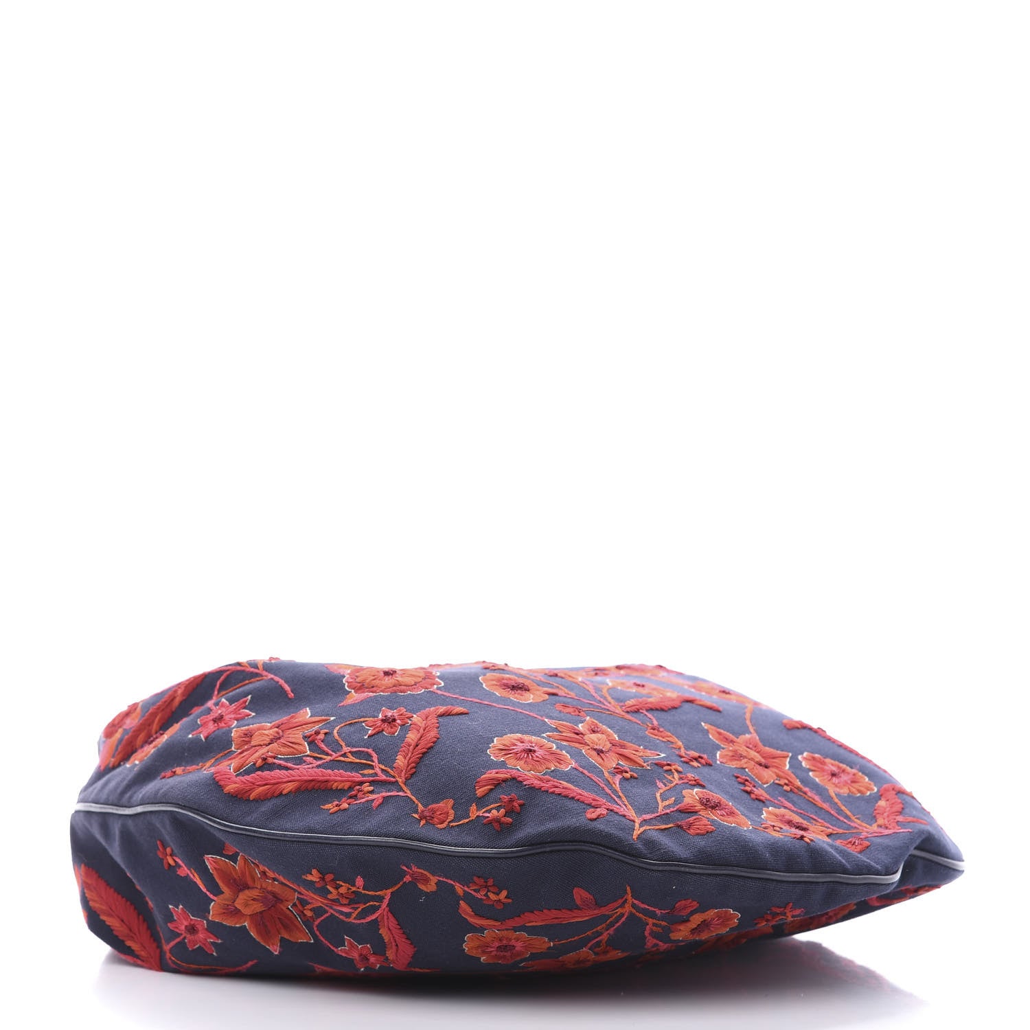 Gucci Canvas Embroidered Wave Hobo Blue Red 4 of 11