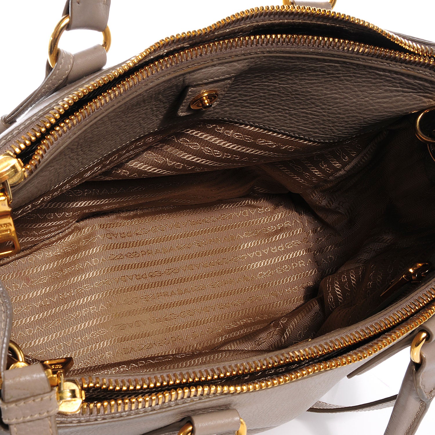 Prada Vitello Daino Executive Tote Argilla 5 of 9