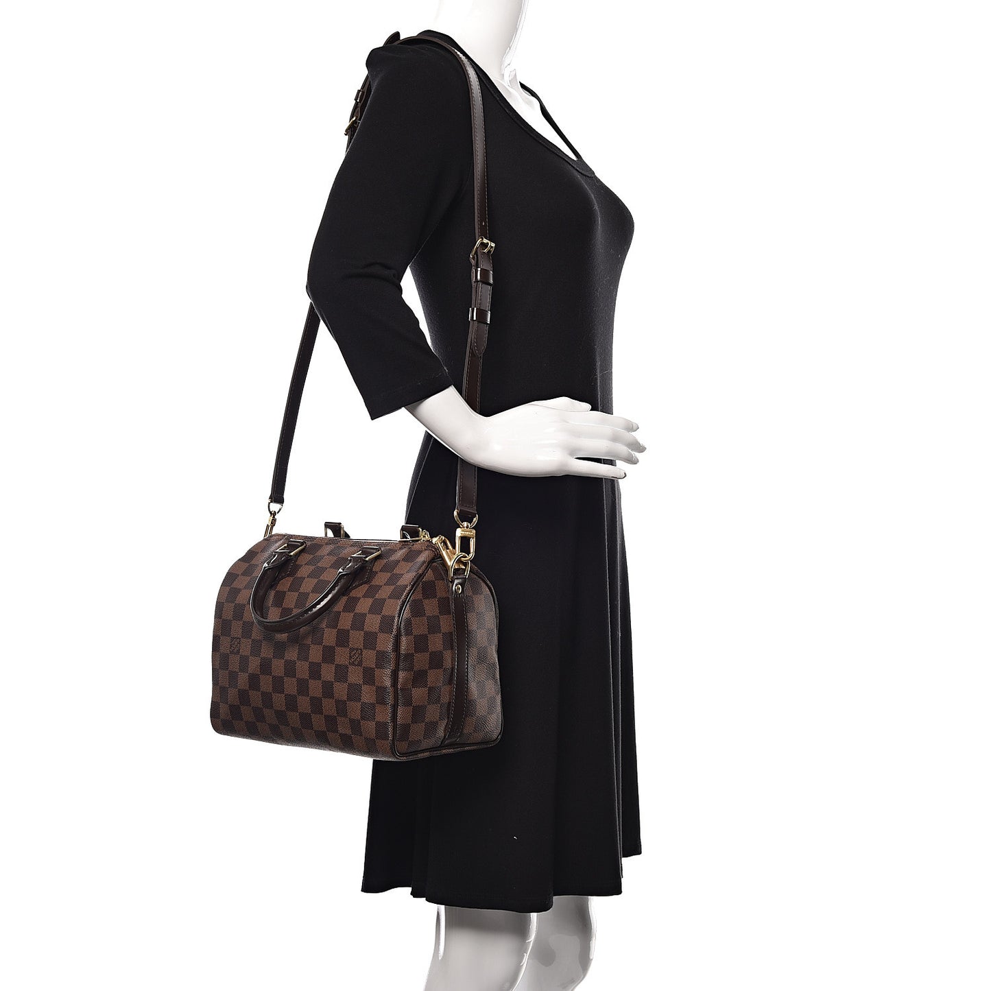 Damier Ebene Speedy Bandouliere 25