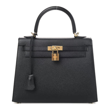 Hermes Epsom Kelly Sellier 25 Black 1 of 8