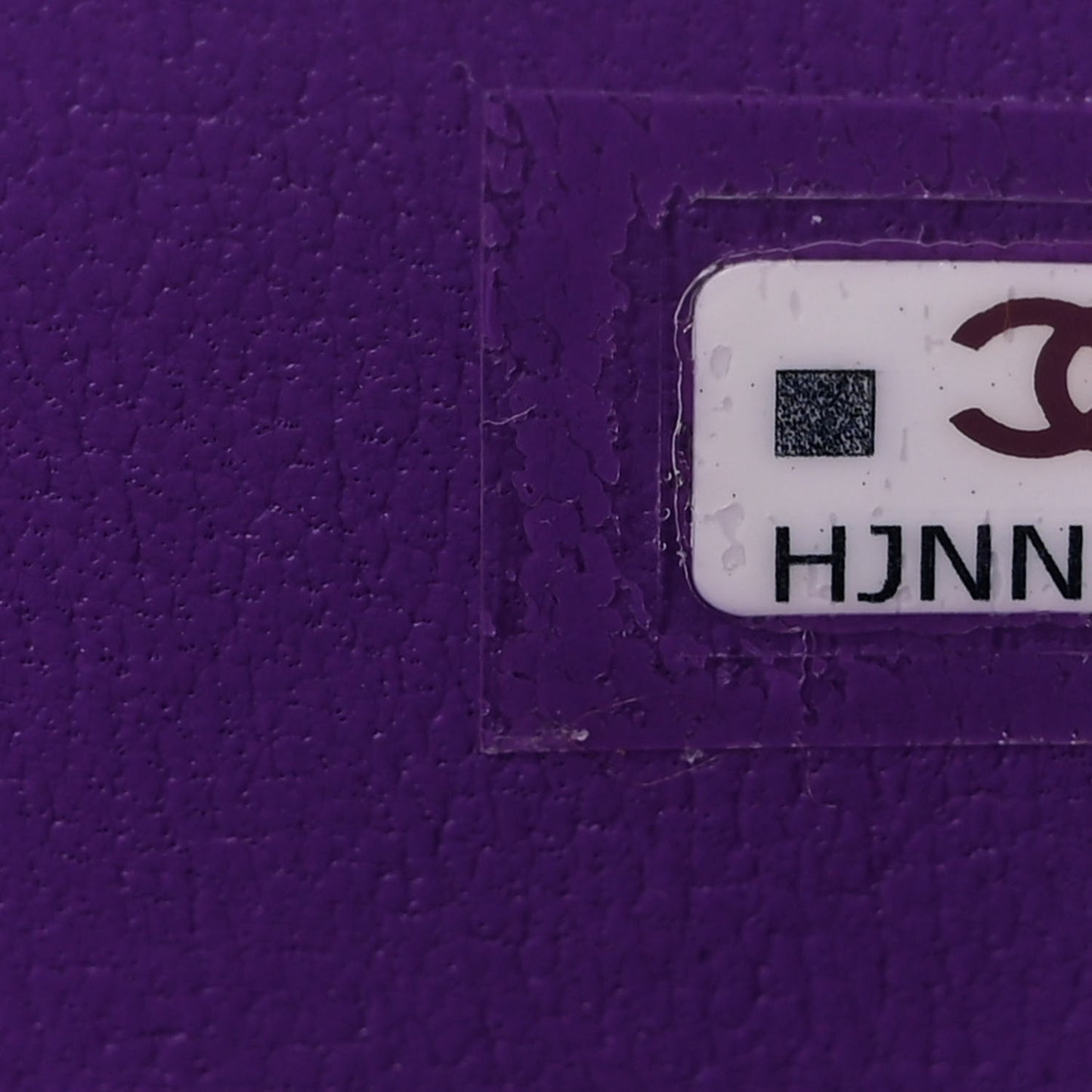 Lambskin Quilted Small Top Handle Vanity Case With Chain Purple