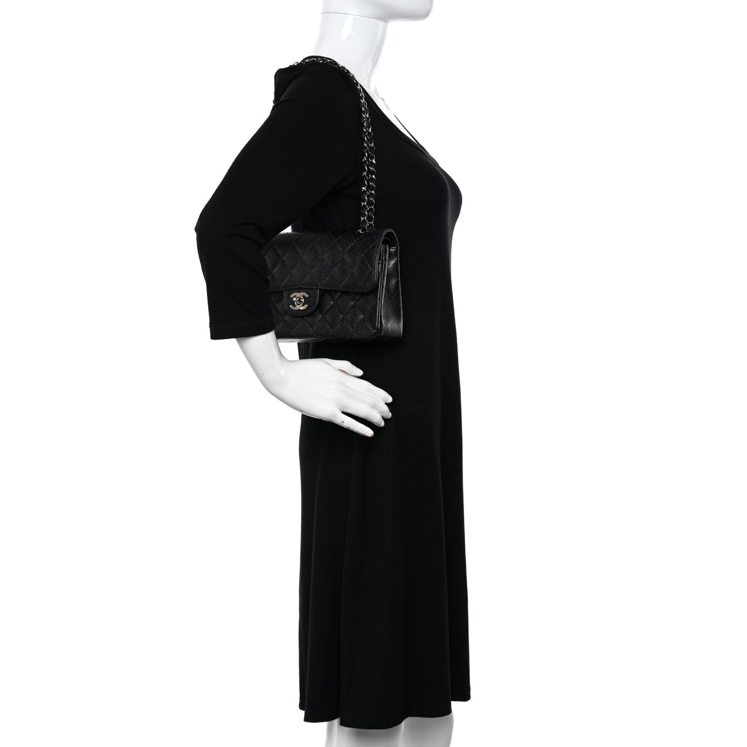 Chanel Caviar Quilted Small Double Flap Black 2 of 12