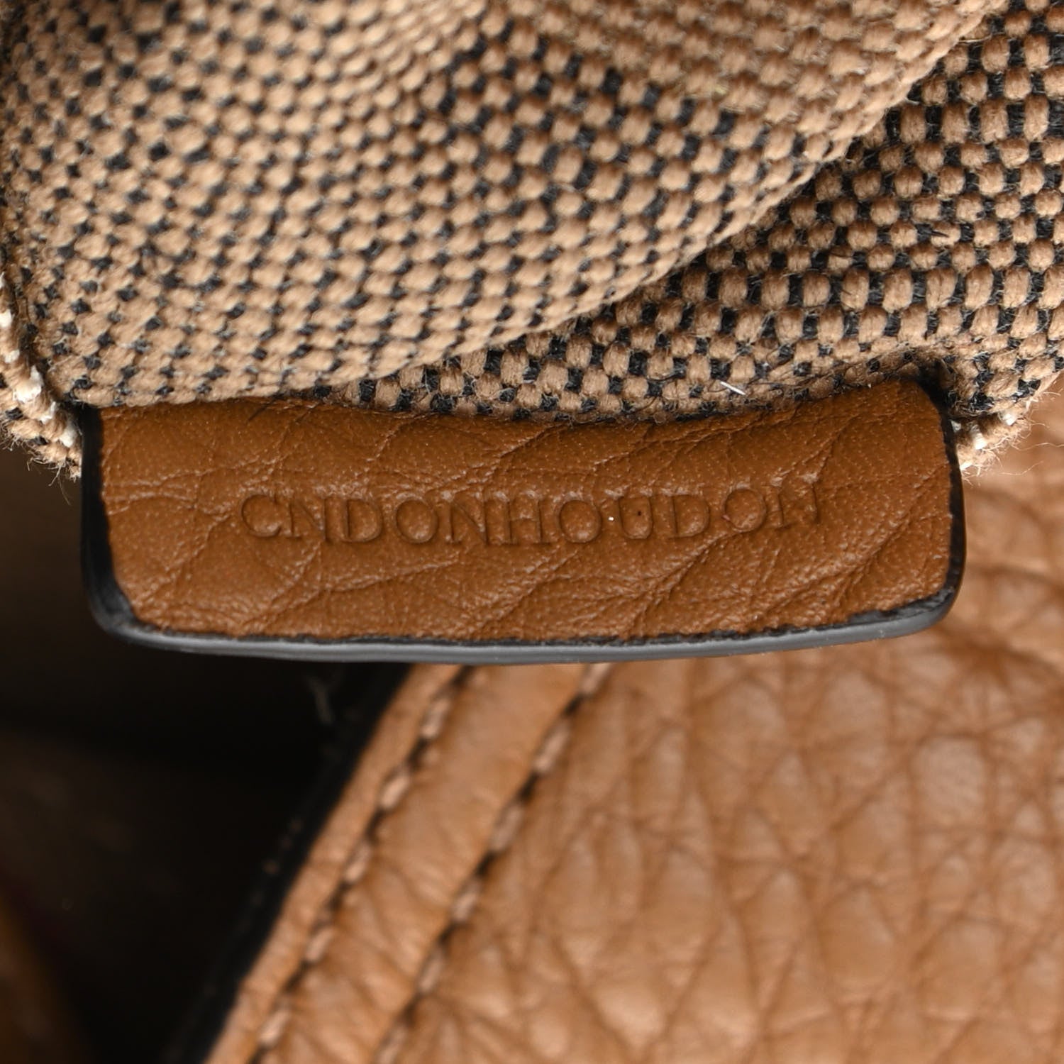 Burberry Grainy Calfskin Canvas Mega Check Medium Ashby Tassel Hobo Saddle Brown 8 of 11