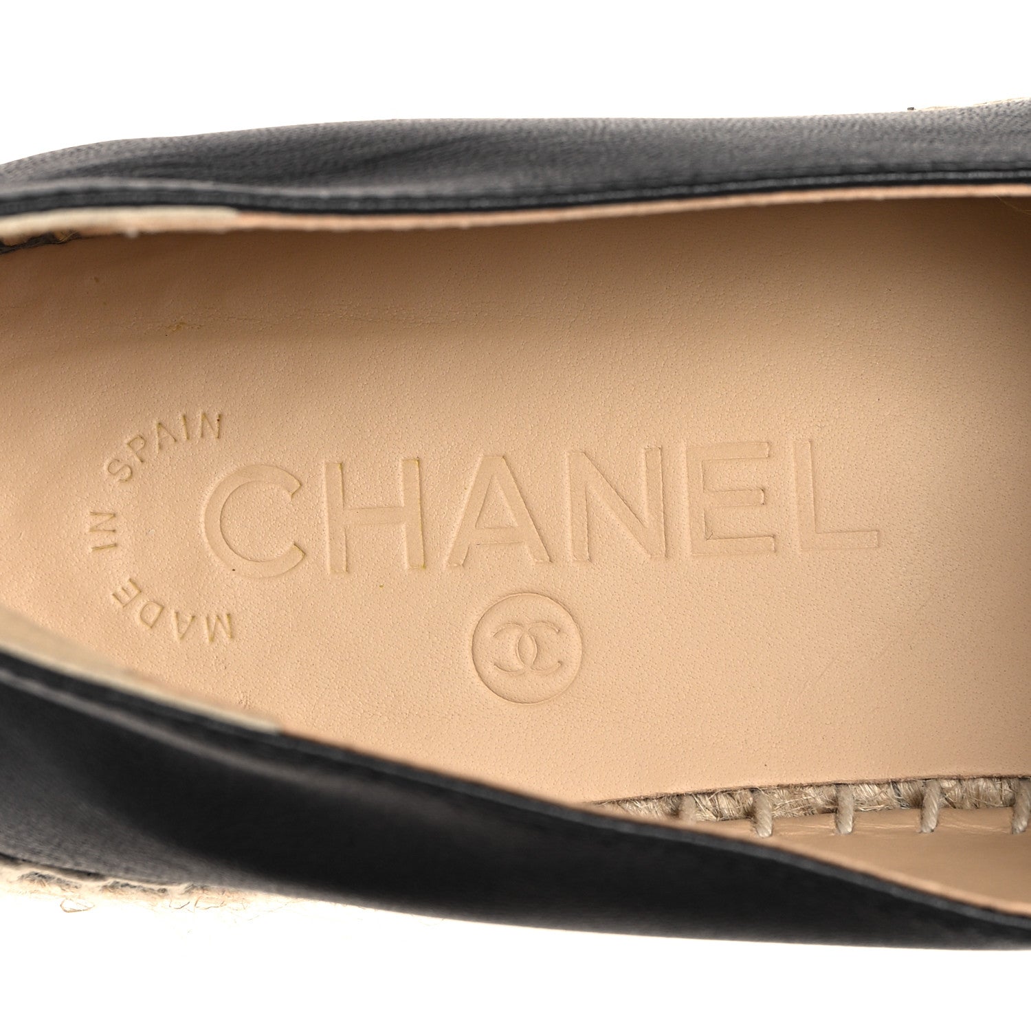 Chanel Lambskin CC Espadrilles 38 Black 9 of 9