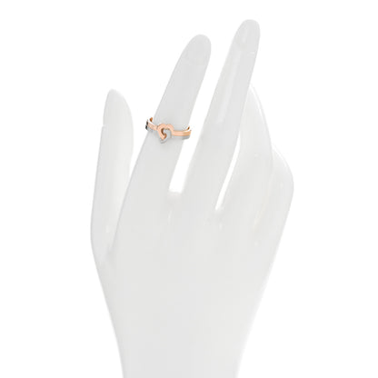 Cartier 18K White Pink Gold Double Heart Ring 50 5.25 2 of 4