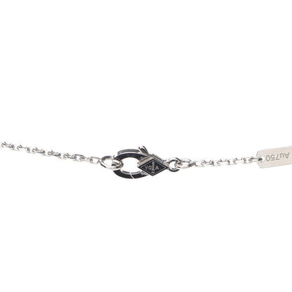 Van Cleef & Arpels 18K White Gold Diamond Vintage Alhambra Pendant Necklace 4 of 8