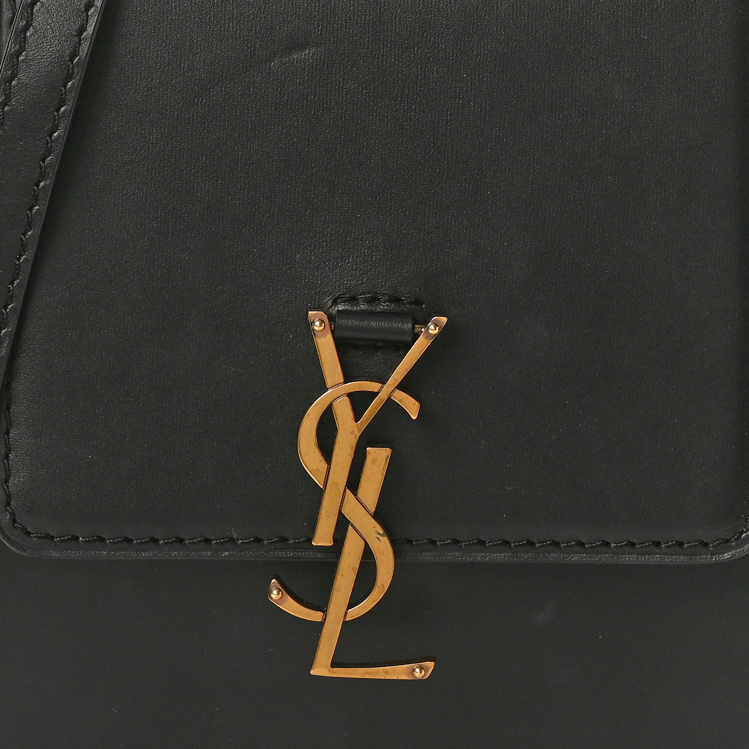 Saint Laurent Smooth Calfskin North South Kaia Satchel Black 7 of 9