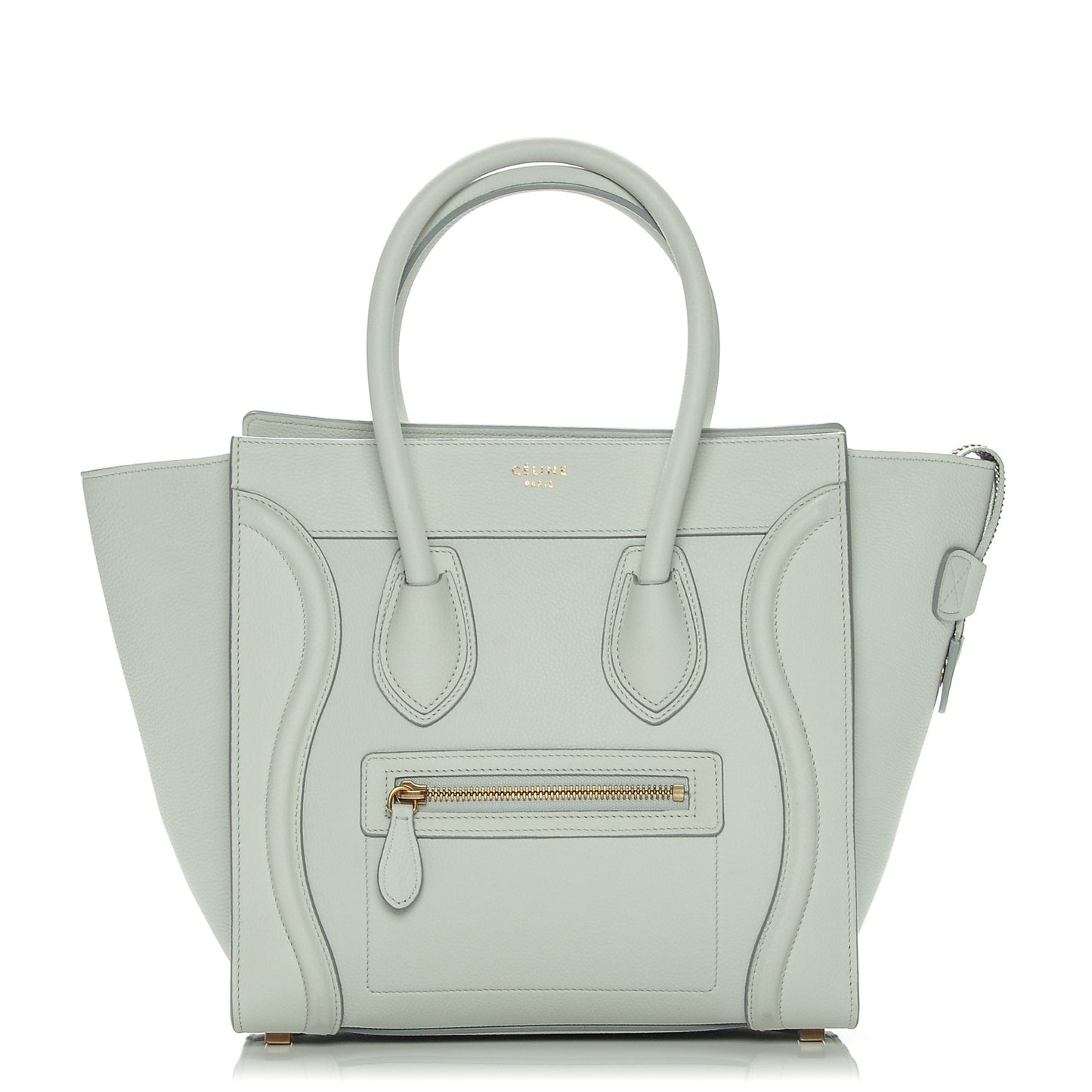 Drummed Calfskin Micro Luggage Jade
