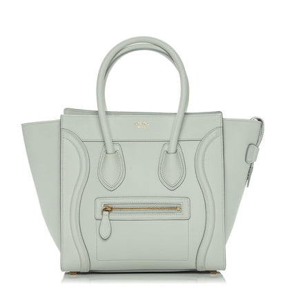 Celine Drummed Calfskin Micro Luggage Jade 1 of 6