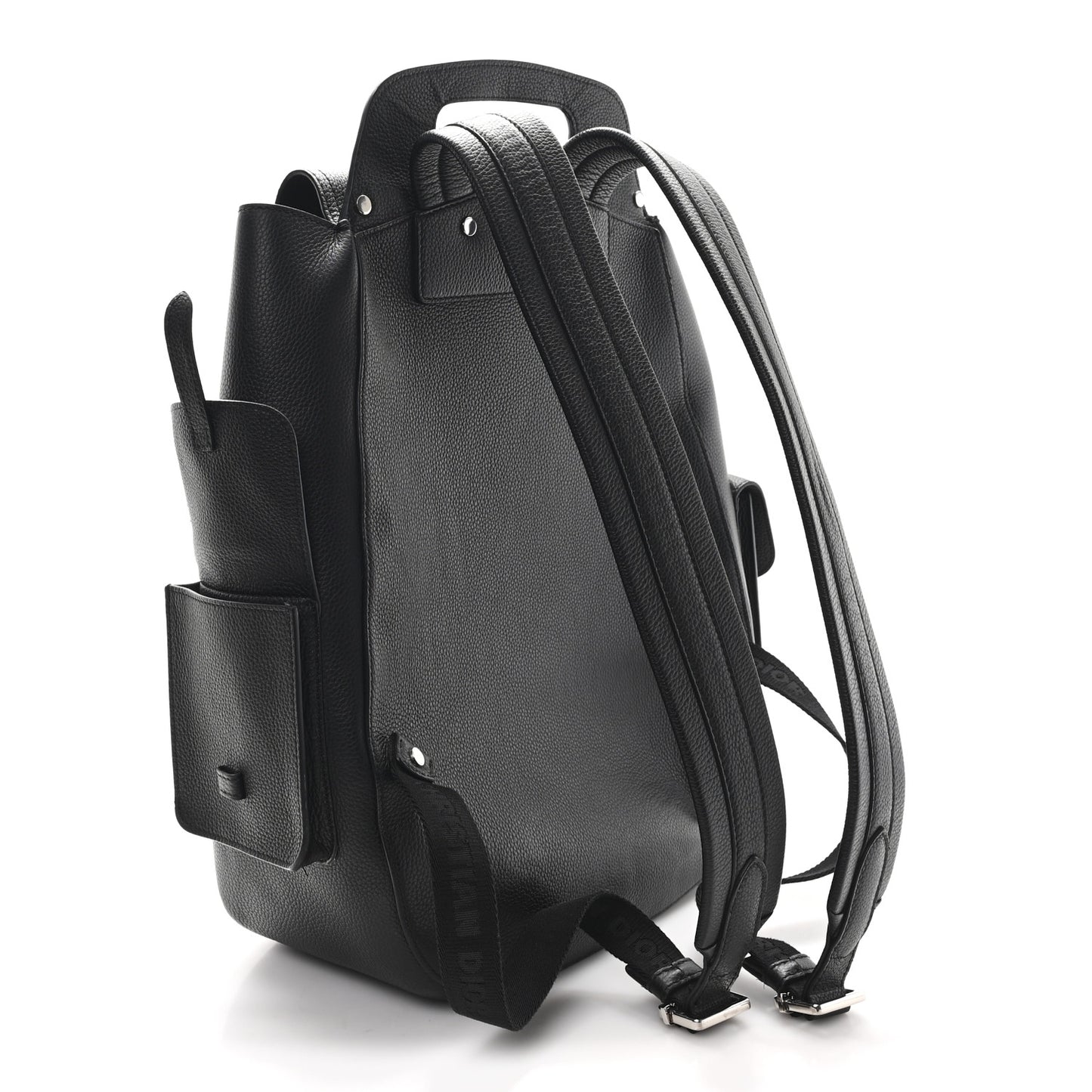 Grained Calfskin Maxi Gallop Backpack Black