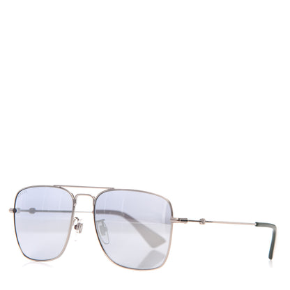 Gucci Squared Aviator Sunglasses GG0108S Black 1 of 7
