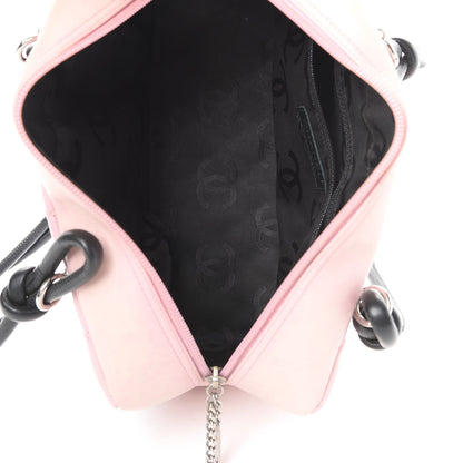 Chanel Calfskin Quilted Large Cambon Bowler Pink Black 5 of 17