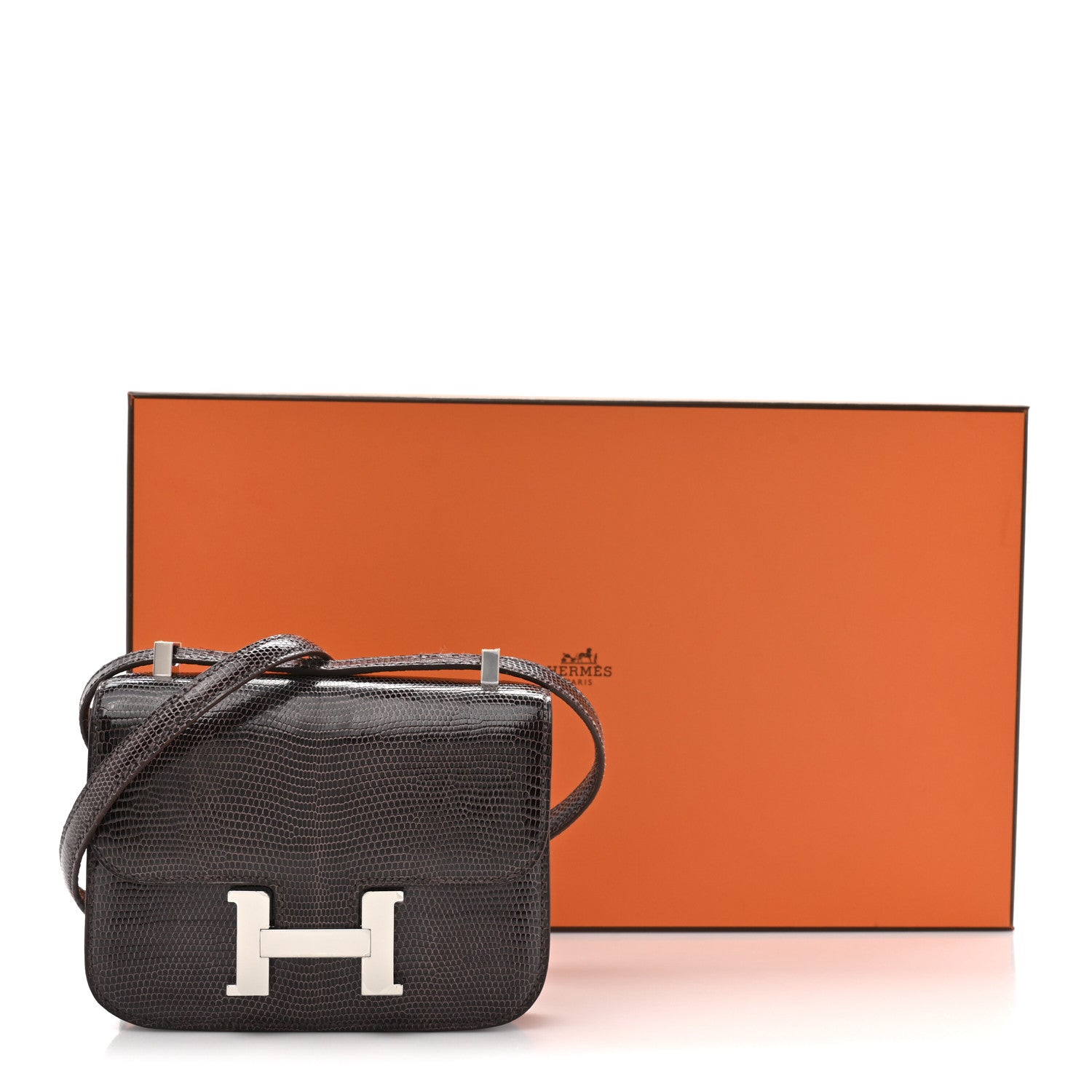 HERMESバッグ Hermes Lizard Niloticus Micro Constance 14 Nicotine 1847219