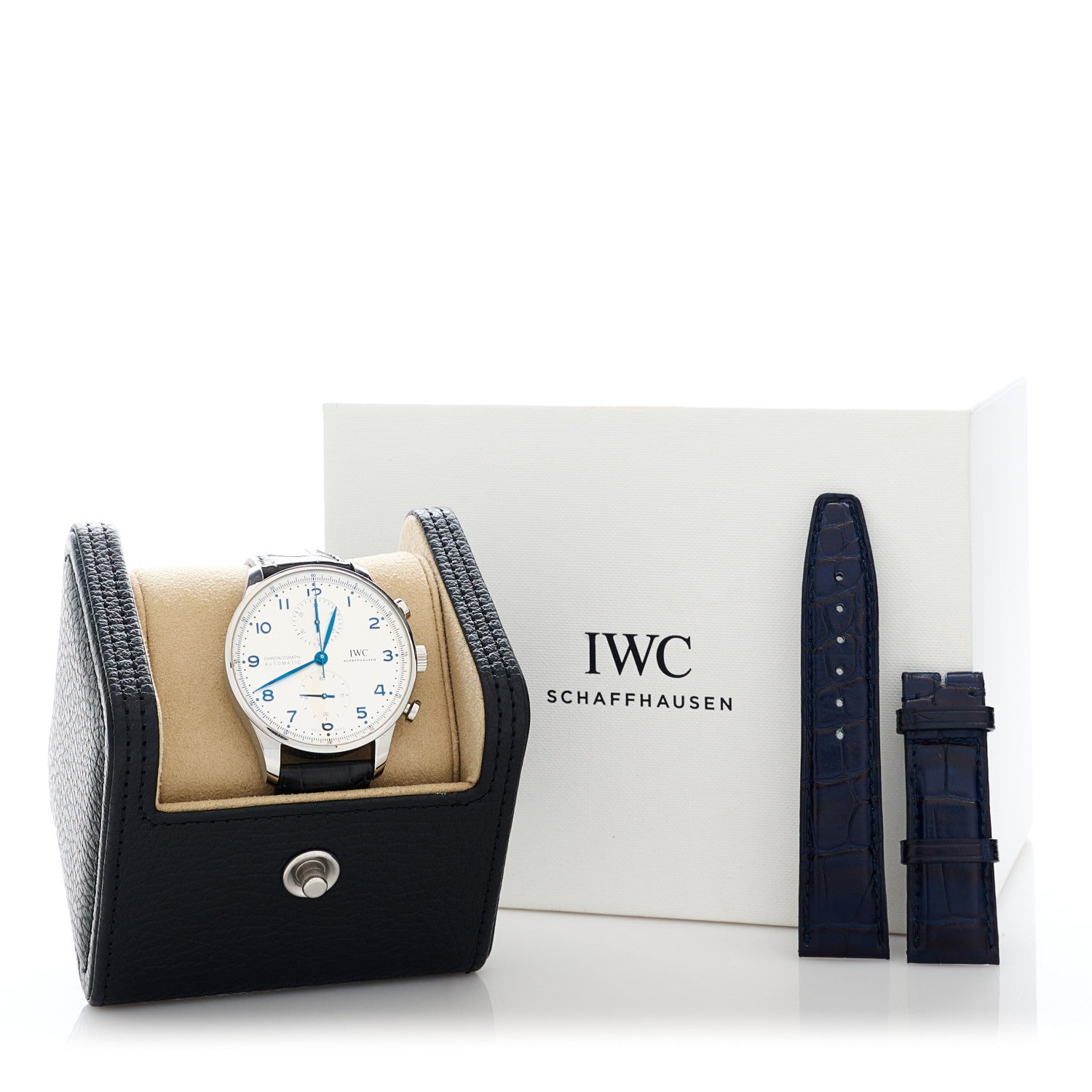 IWC Stainless Steel Alligator 41mm Portuguese Chronograph Automatic Watch IW371605 6 of 6