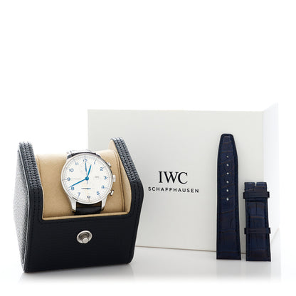 IWC Stainless Steel Alligator 41mm Portuguese Chronograph Automatic Watch IW371605 6 of 6