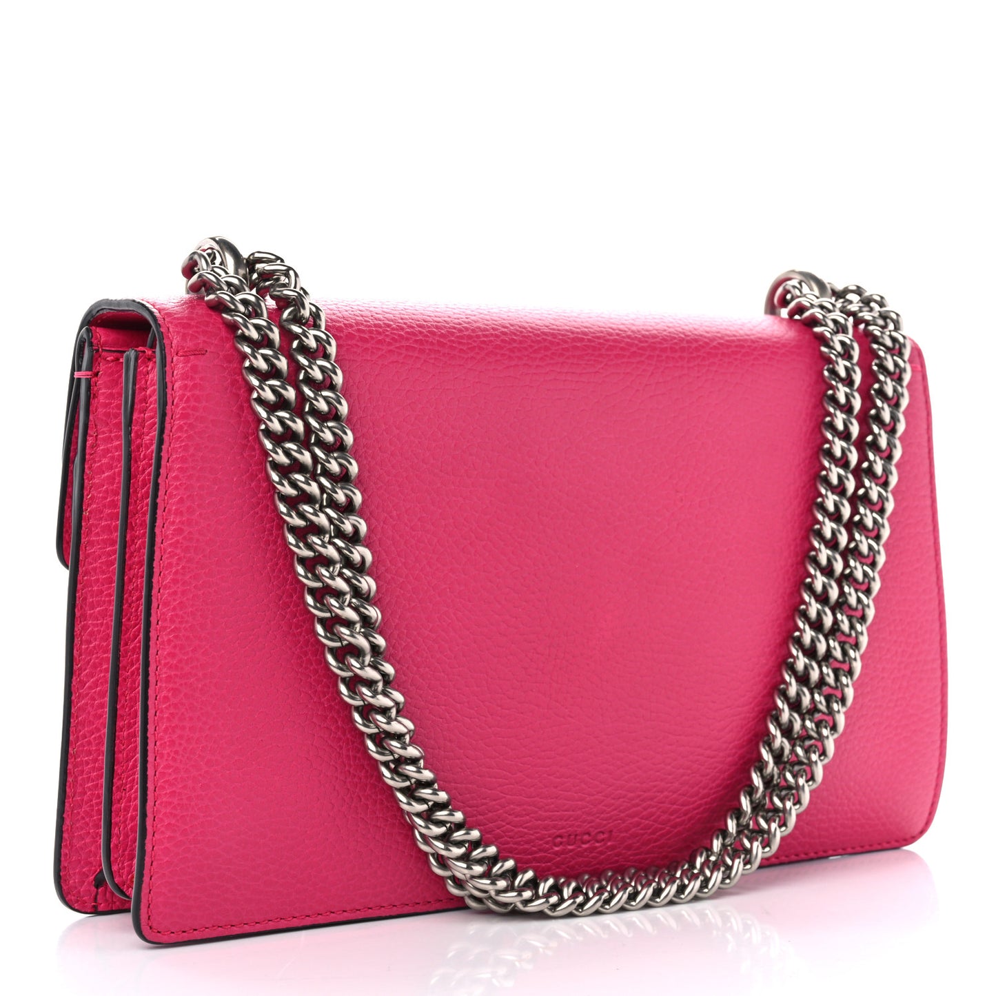 Pebbled Calfskin Embellished Guccify Small Dionysus Shoulder Bag Rosa