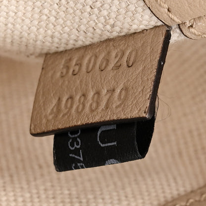 Gucci GG Supreme Monogram Textured Calfskin Web Mini Ophidia Bucket Bag Beige Mystic White Oatmeal 6 of 11