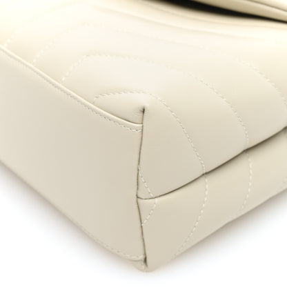 Saint Laurent Calfskin Y Quilted Monogram Small Loulou Chain Satchel Crema Soft 9 of 10