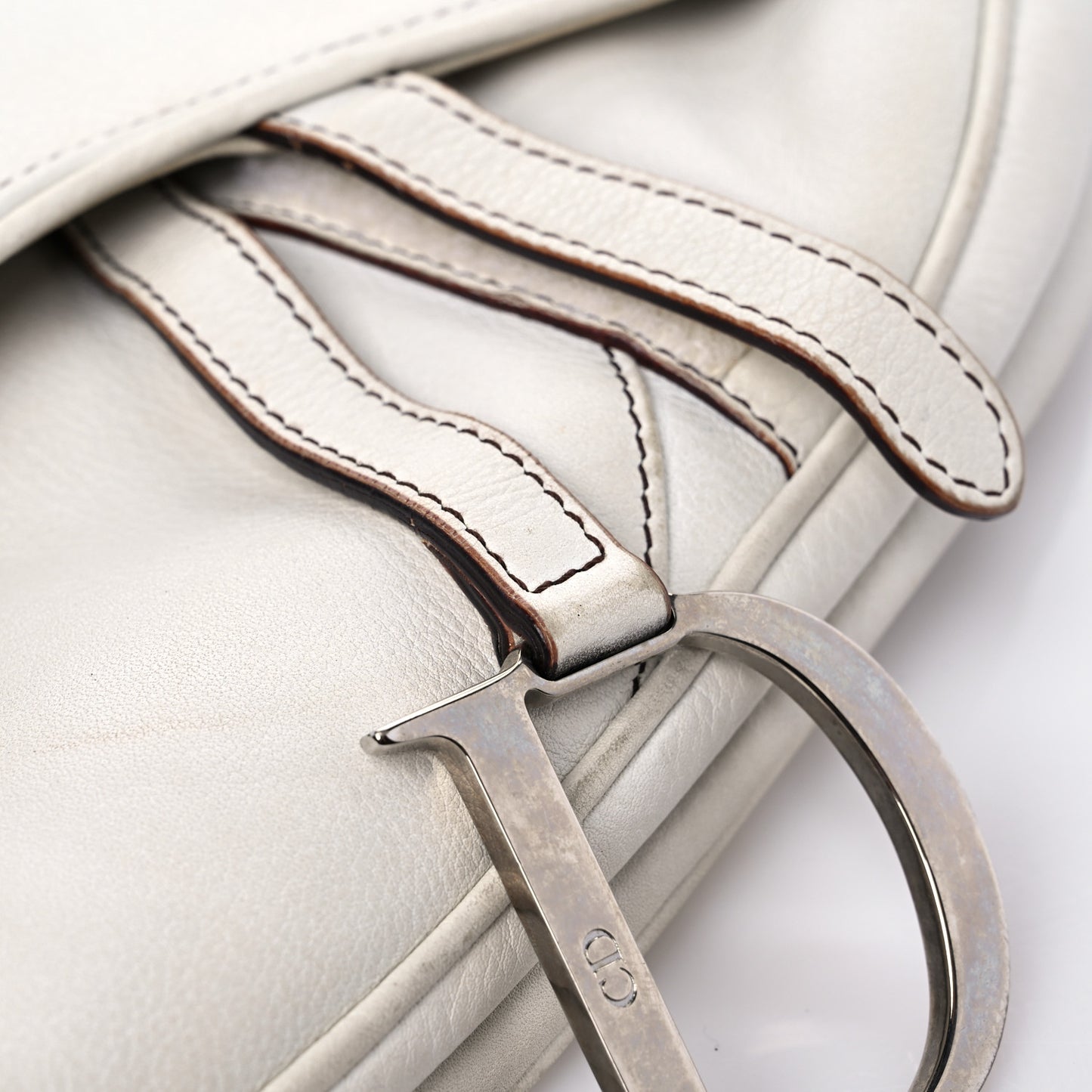 Calfskin Saddle Bag White