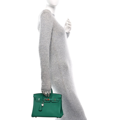 Hermes Togo Birkin 25 Vert Vertigo 3 of 12