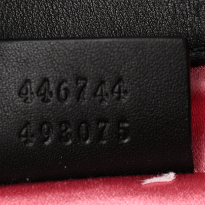 Gucci Velvet Matelasse Mini GG Marmont Shoulder Bag Black 7 of 10