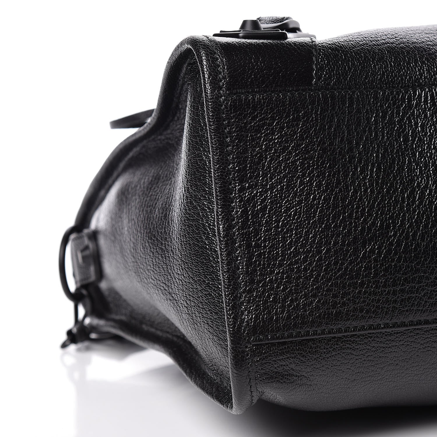 Balenciaga Shiny Grained Goatskin Black Metallic Edge City Black 8 of 10