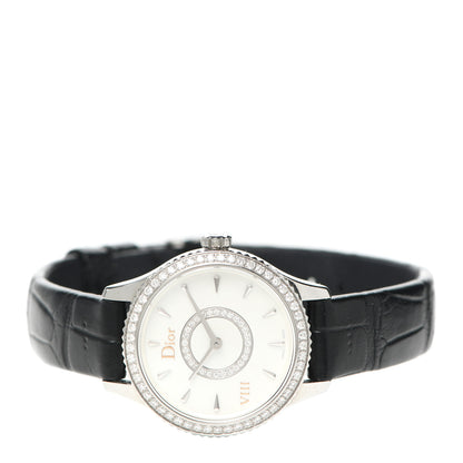 Christian Dior Stainless Steel Alligator Diamond Bezel 25mm Dior VIII Montaigne Quartz Watch 2 of 5