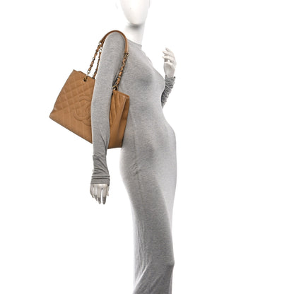 Chanel Caviar Quilted Grand Shopping Tote GST Beige 2 of 10