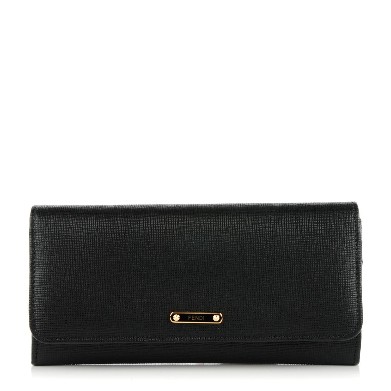 Fendi Vitello Elite Continental Wallet Black 1 of 8