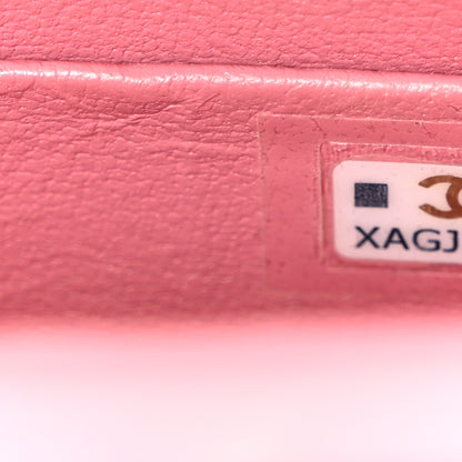 Chanel Lambskin Quilted Top Handle Clutch With Chain Pink 7 of 12