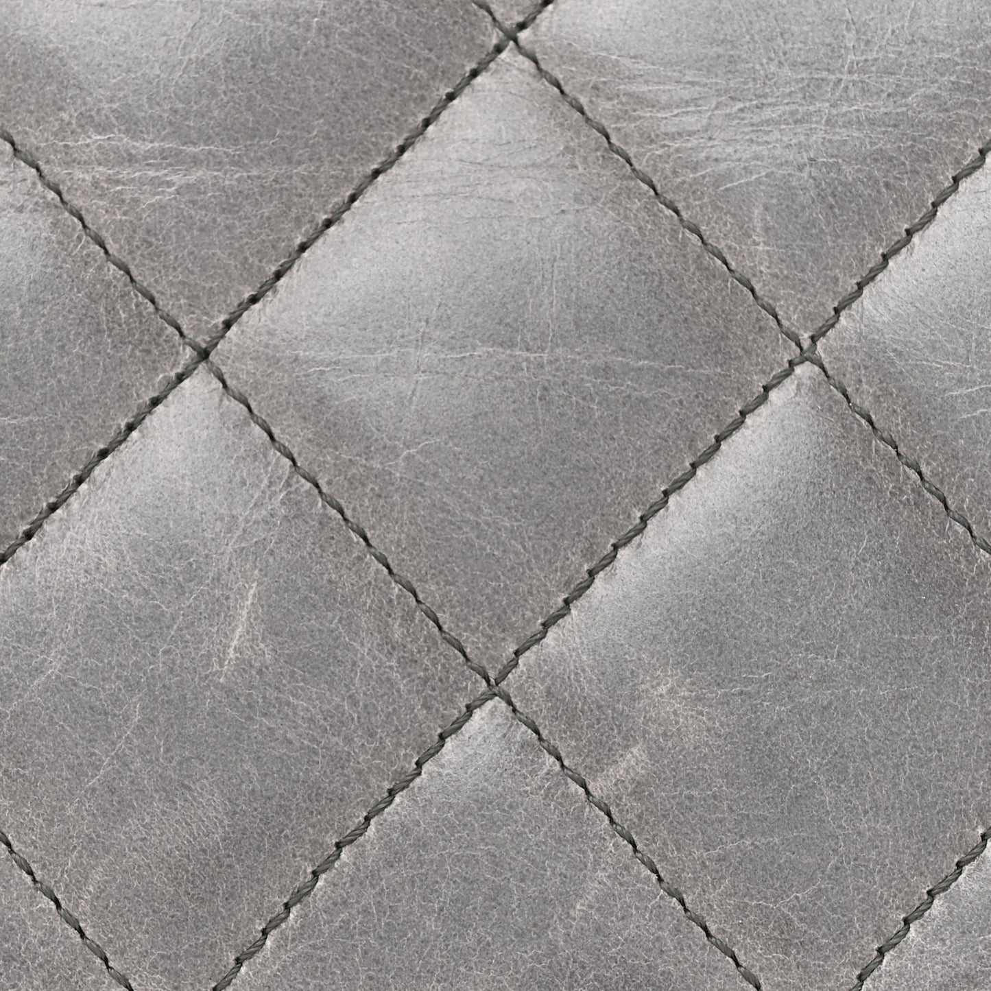 Glazed Calfskin Quilted Large CC Delivery Tote Grey