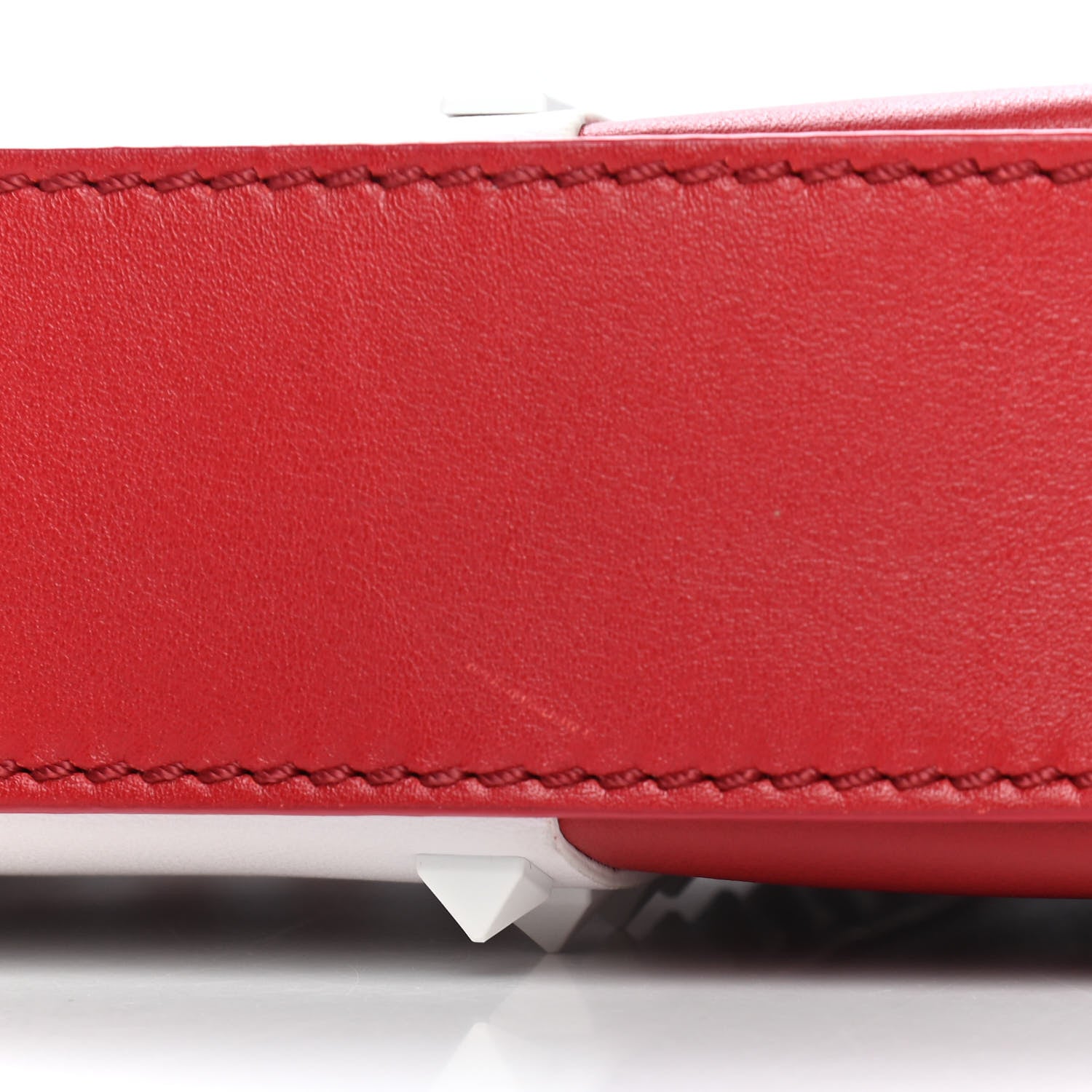 Valentino Garavani Vitello Colorblock Medium Free Rockstud Flip Lock Crossbody Bag Rosso Valentino Optic White 11 of 13
