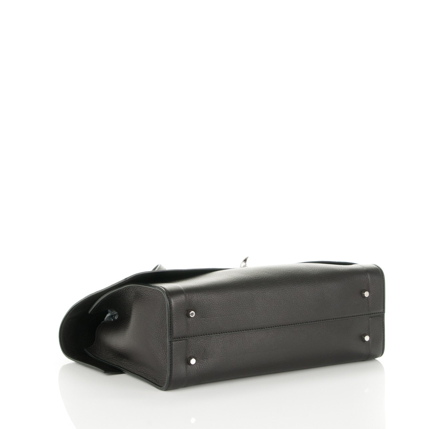 Givenchy Grained Calfskin Medium Shark Lock Satchel Black 4 of 8