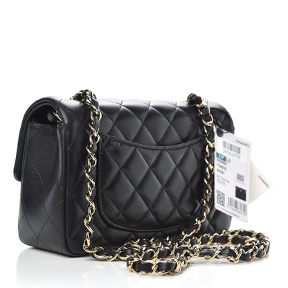 Chanel Lambskin Quilted Mini Rectangular Flap Black 3 of 10